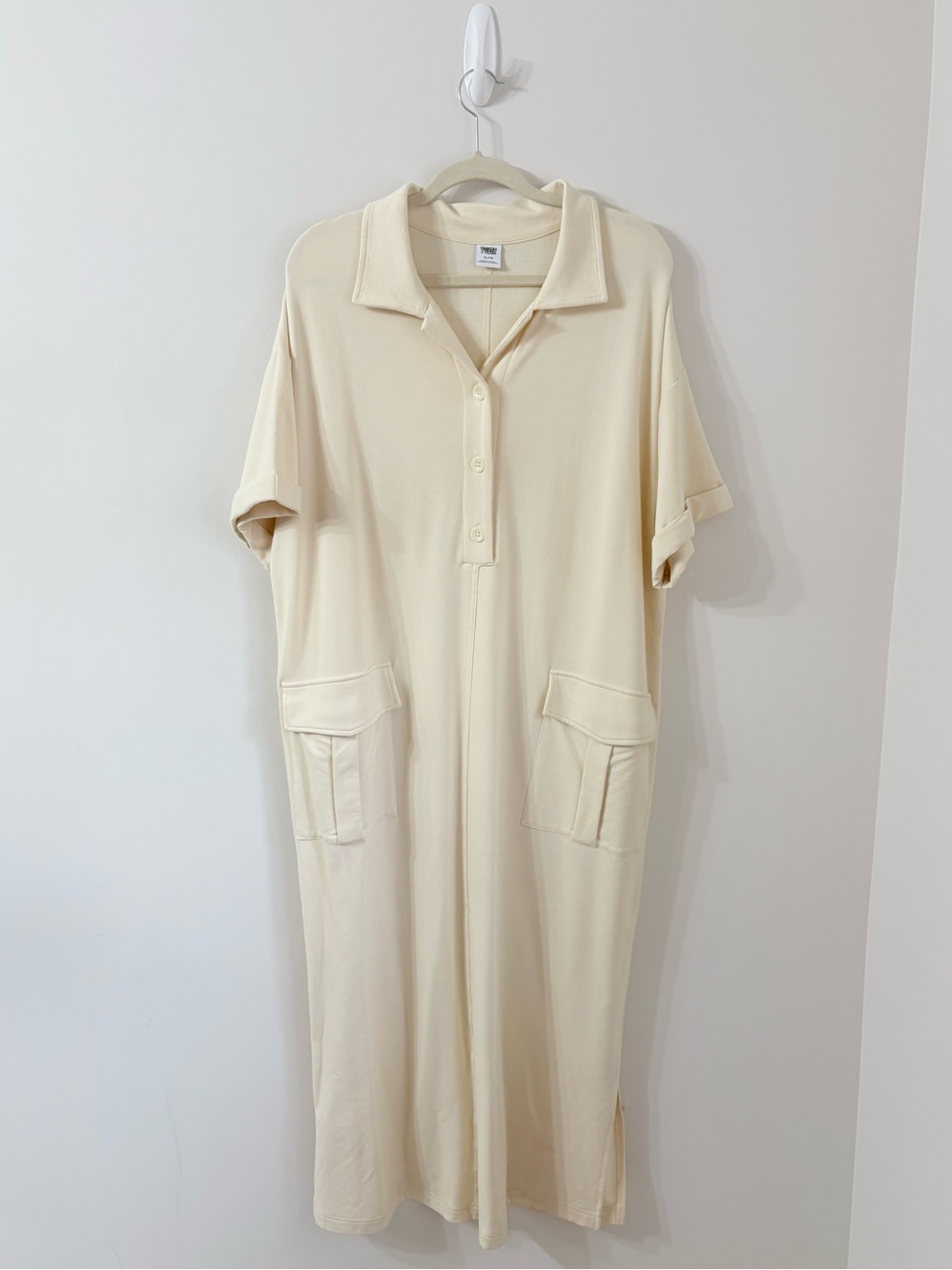 SMASH + TESS Lennex Cargo Midi Dress Cream Womens XL Casual Summer Mom - Picture 2 of 6